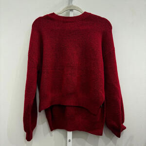 No Brand Name Red Knit Sweater with Long Sleeves